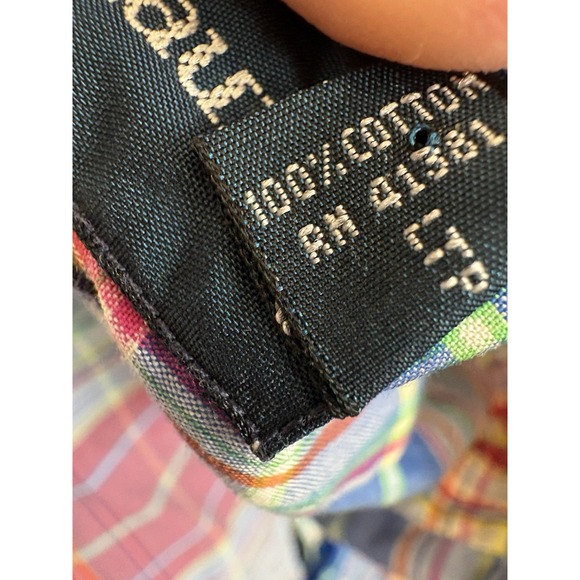 Lot Of 2 Ralph Lauren Men's Medium‎ Classic Fit Plaid Short Sleeve Button Shirts - Picture 7 of 9